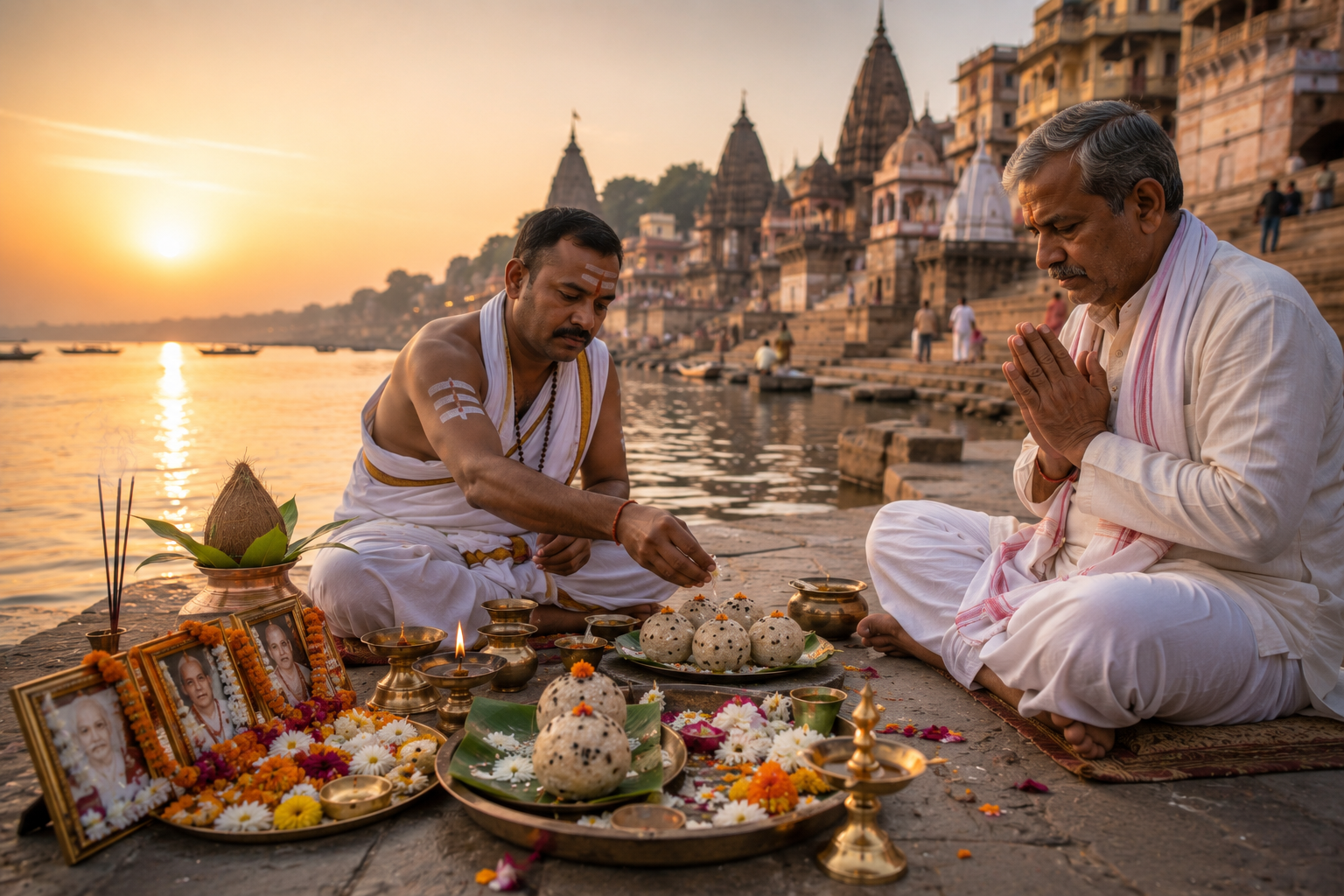 Pindan Daan ritual at Vishnupad Temple Gaya
